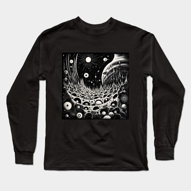 Space cosmic doodle Long Sleeve T-Shirt by beangeerie